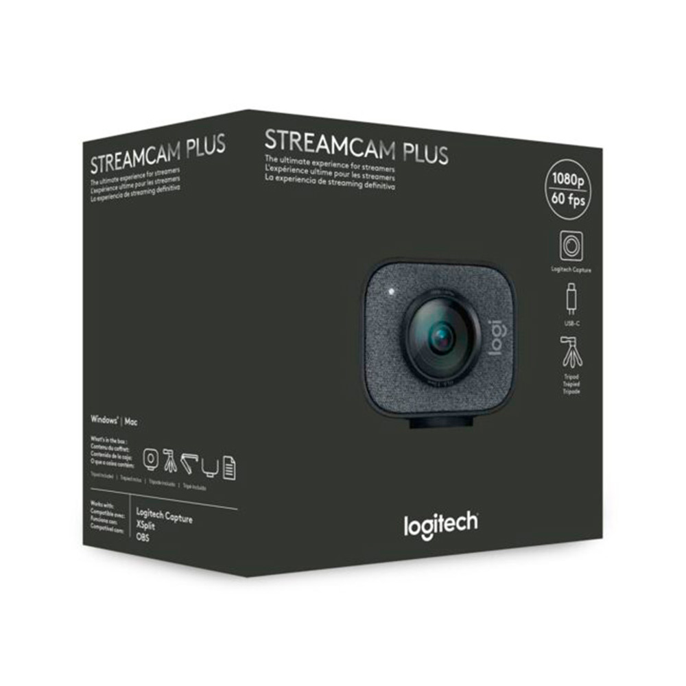 Cámara web Logitech - StreamCam Plus  Graphite 960-001280