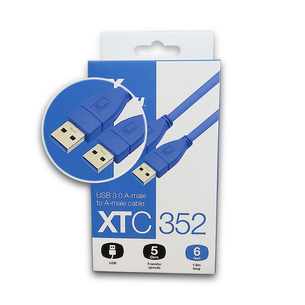 Cable Extensión  Xtech USB 6ft USB 3.0 Azul