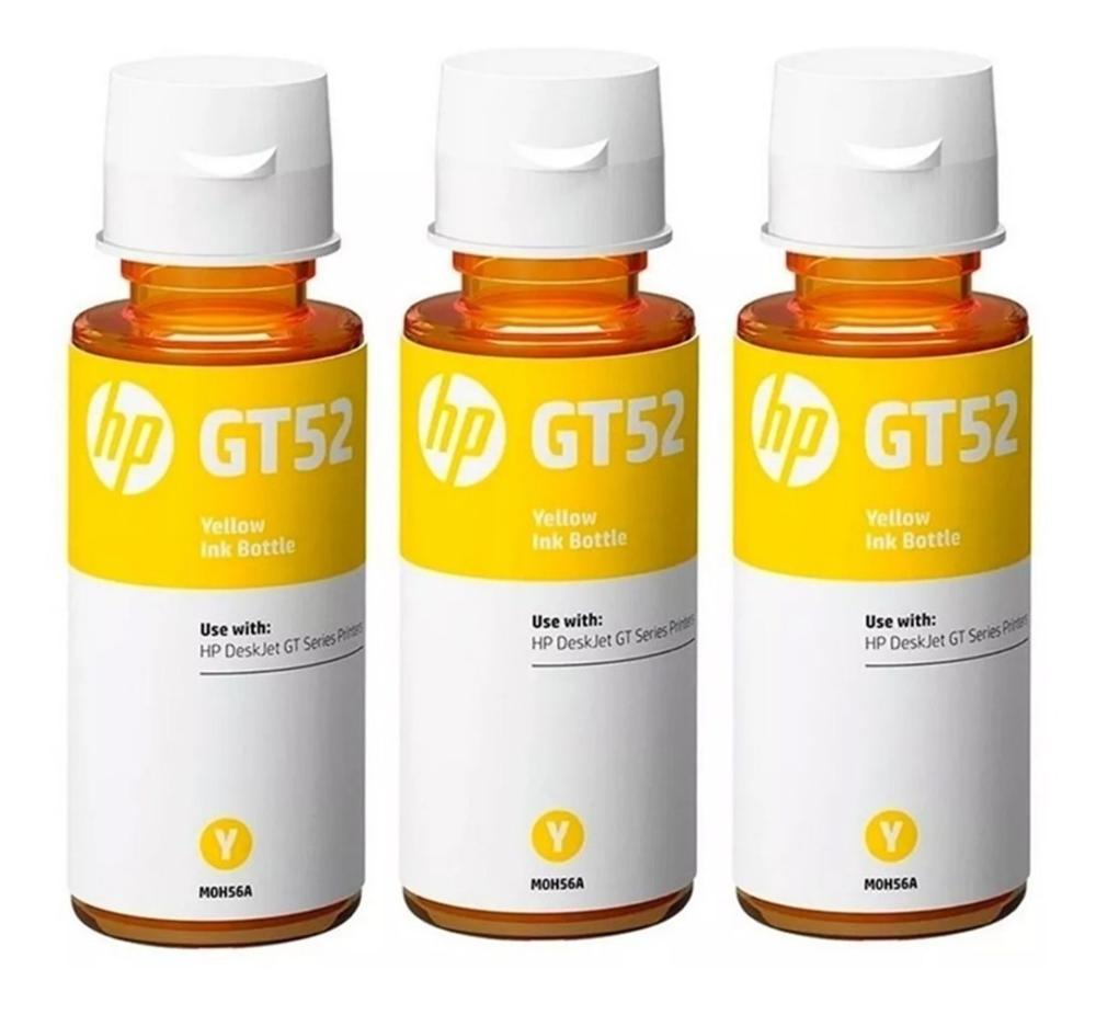 Tinta HP Amarillo (GT52) Smart Tank 514, 517, 616, 500, 515, 519, 530, 533, 615, 618, HP Deskjet 5810, 5820, HP Ink Tank 115, 318, 319, 410, 415, 416, 418, 419, 455, 457, 450, 315