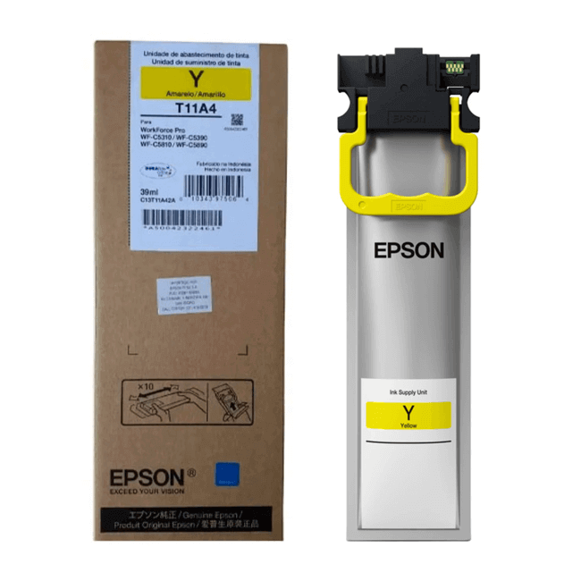 Tinta Epson amarillo (T11A420) Para Work Force 39 ML. C5310 C5390 C5810 C5890 C5891
