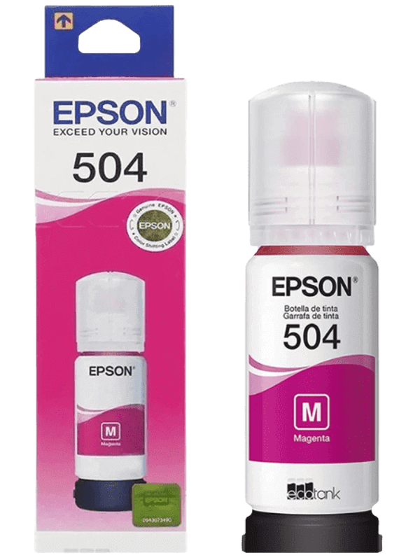 Tinta Epson Magenta (T504) 70ml para impresoras L4150 L4160 L4260 L6161 L6171 L6191 L6270 L6271 L14150