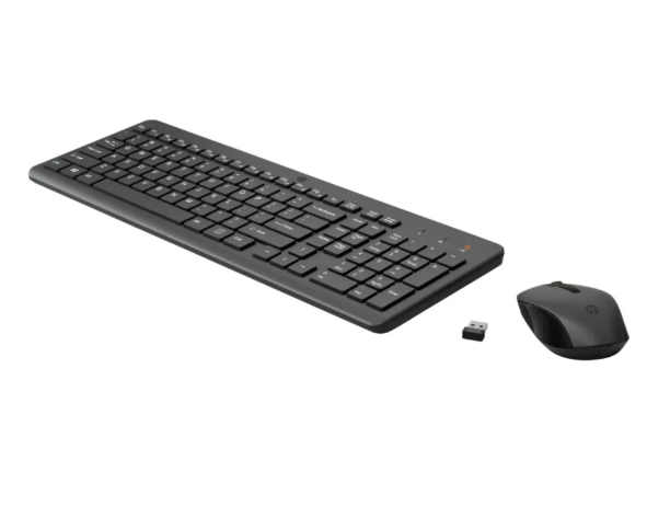 HP - Keyboard and mouse set - Spanish - Wireless - USB - All black - 2V9E6AA#ABM
