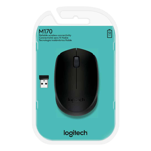 Mouse Inalámbrico para Computadora Logitech M170 color negro