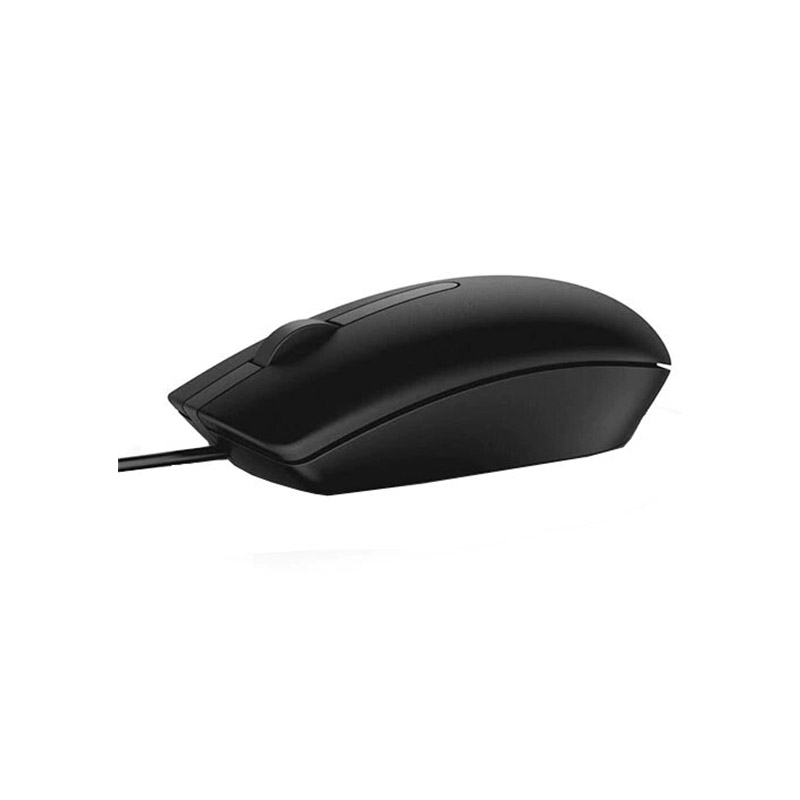 Mouse Dell MS116  óptico - 3 botones  - cableado - USB - negro - para Chromebook 3120; Latitude 3301, 5300, 5401; Precision Mobile Workstation 3540, 5520