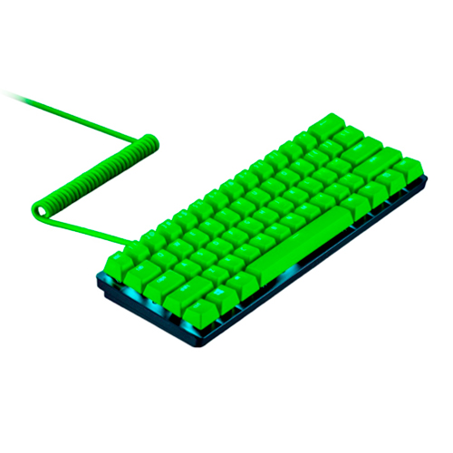 Set copertura teclado Razer verde razer - con cable trenzado