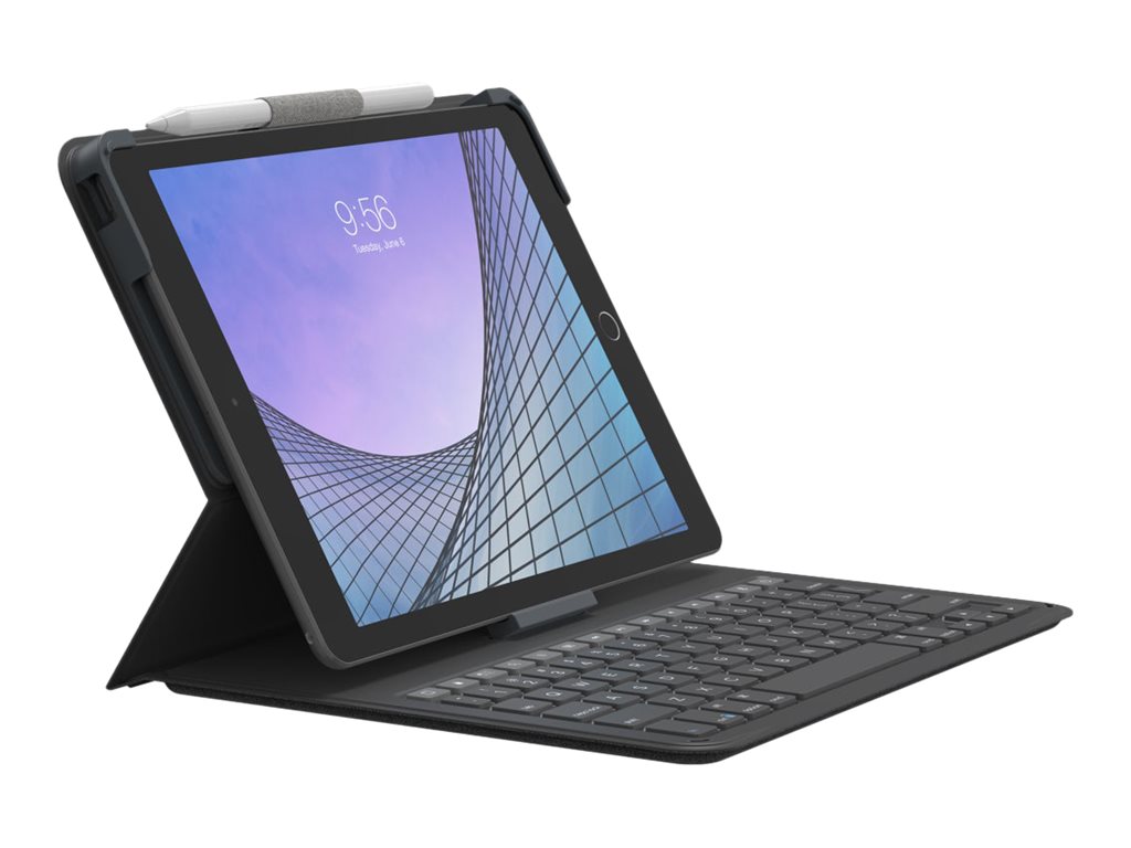 ZAGG Messenger Folio 2 - Caja de teclado y folio - retroiluminación - Bluetooth - QWERTY - EE. UU. - para Apple 10.2-inch iPad; 10.5-inch iPad Air (3ª generación); 10.5-inch iPad Pro