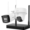 Cámara web Hikvision con una bala y una torreta.