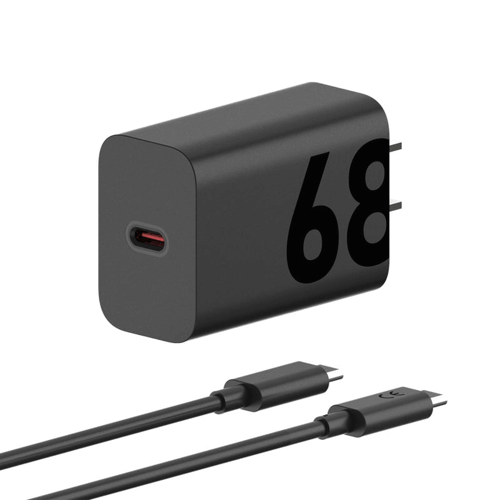 Cargador + Cable Motorola, 68W, Tipo C A Tipo C