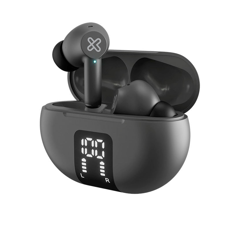 Klip Xtreme - True wireless earphones - Para Phone / Para Portable electronics / Para Tablet - Wireless - 22Hrs ANC Gray
