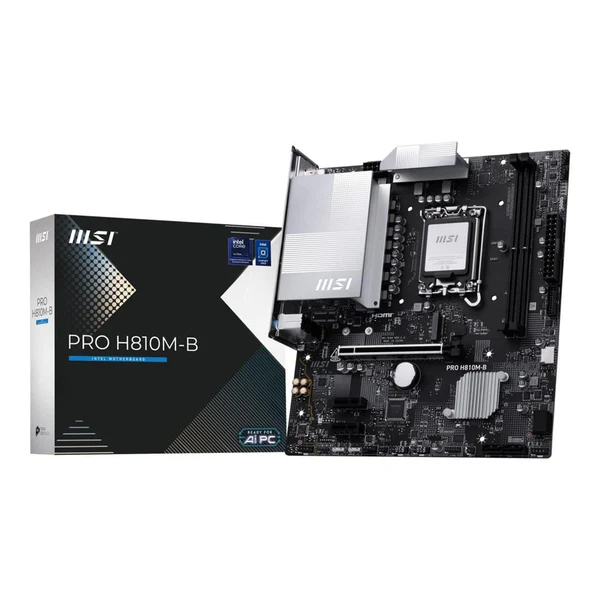 MSI - PRO H810M-B - Motherboard - ATX - Intel H810 - para Core Ultra - DDR5