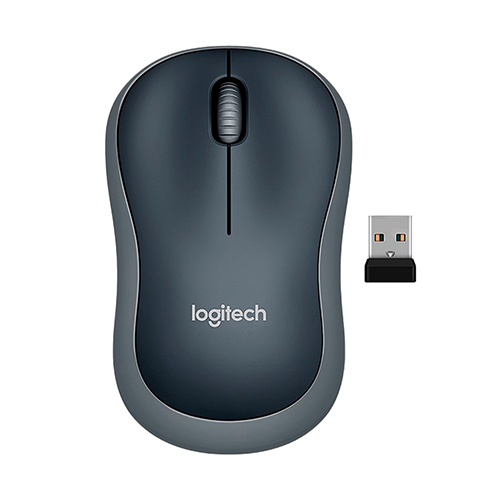 Mouse Logitech M185 inalámbrico óptico 3 boton Color Gris vecenjo