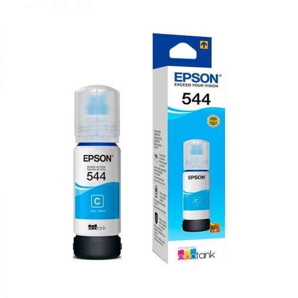 Tinta Epson Cyan (544) de 65 ml L1110 L1210 L1250 L3110 L3150 L3160 L3210 L3250 L3251 L3260 L3560 L5190 L5290 L5590