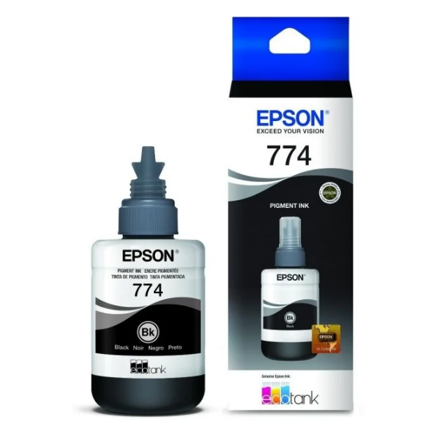 Botella de tinta Epson Negro (774) 140ml. M100 M105 M200 M205 L606 L655 L656 L1455