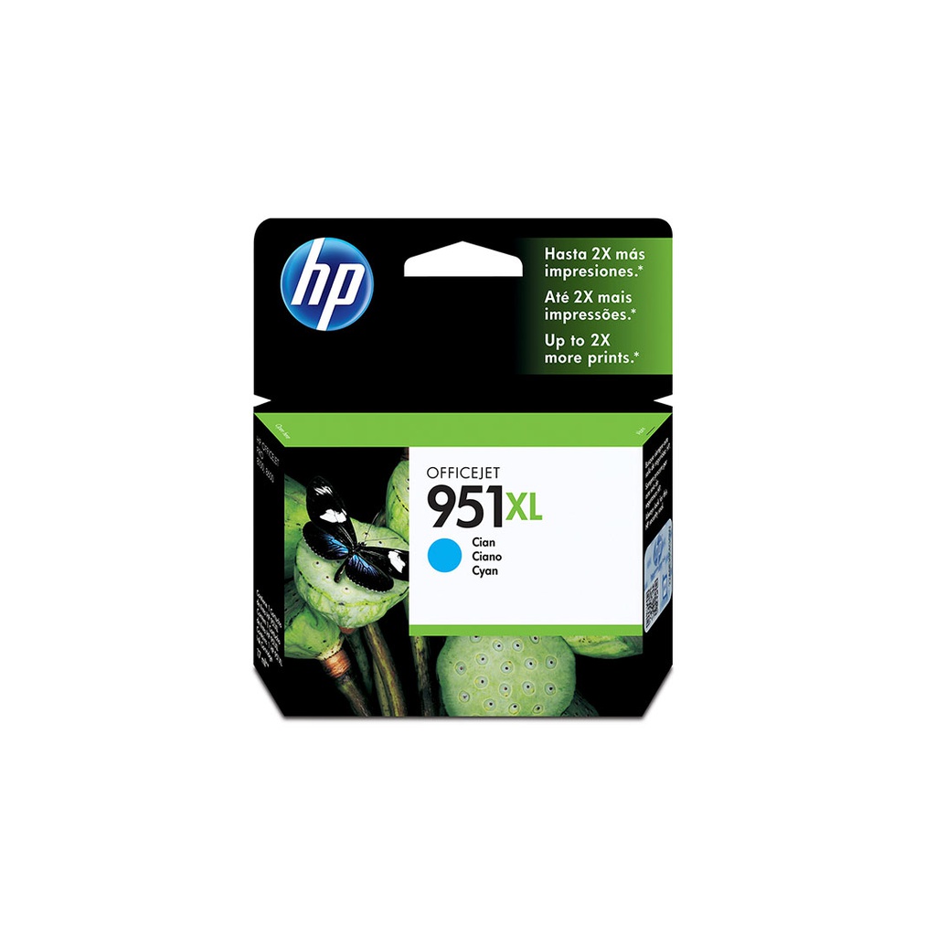 Tinta HP Cyan (951XL) 251, 276, 8100, 600 N911, 8610, 8615, 8616, 8620, 8625, 8630, 8640