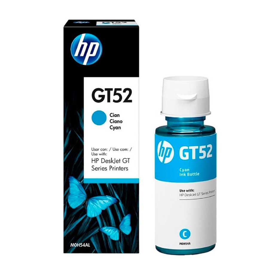 Tinta HP Cyan (GT52) 70ml  HP Smart Tank 514, 517, 616, 500, 515, 519, 530, 533, 615, 618, HP Deskjet 5810, 5820, HP Ink Tank 115, 318, 319, 410, 415, 416, 418, 419, 455, 457, 450, 315
