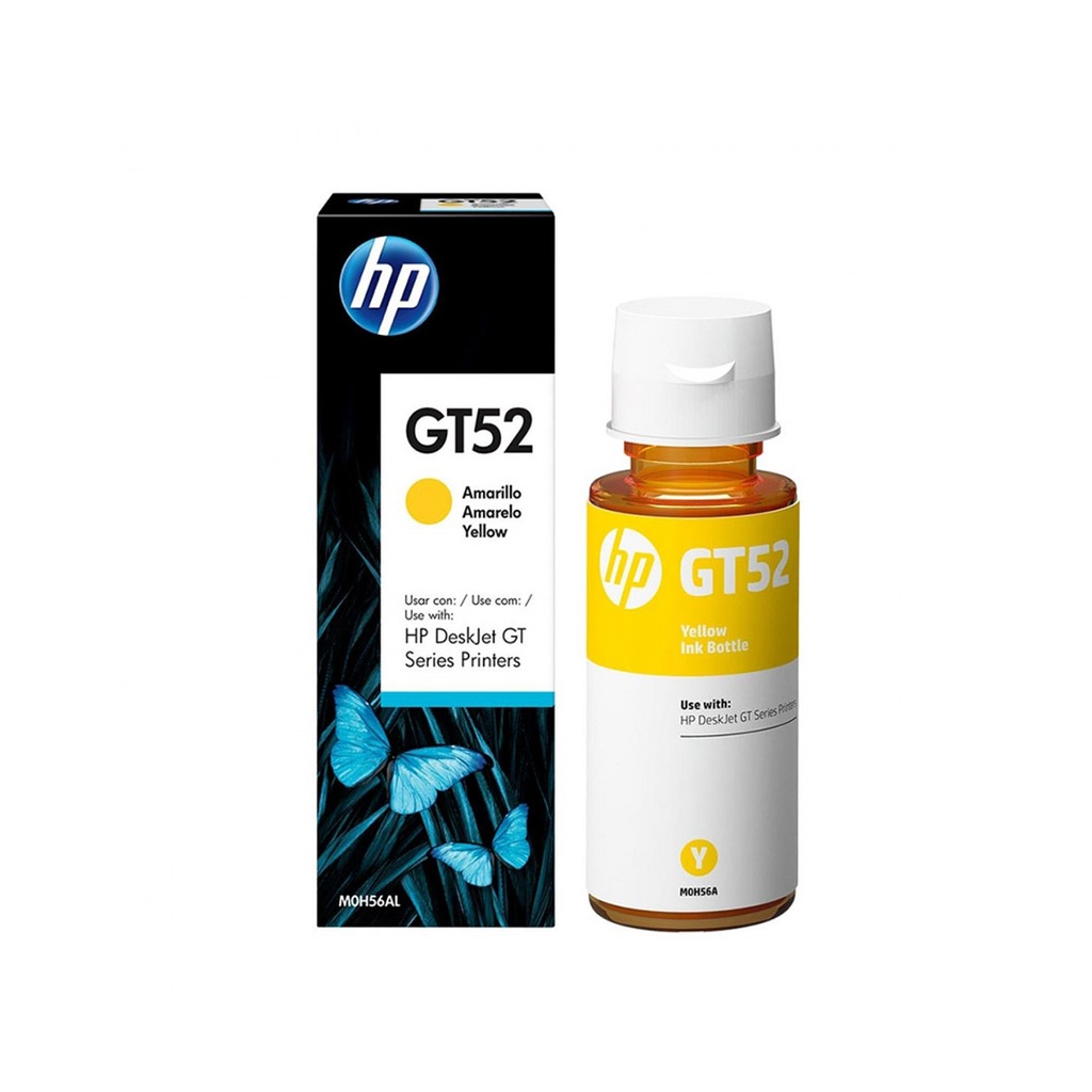 Tinta HP Amarillo (GT52) 70ml Smart Tank 514, 517, 616, 500, 515, 519, 530, 533, 615, 618, HP Deskjet 5810, 5820, HP Ink Tank 115, 318, 319, 410, 415, 416, 418, 419, 455, 457, 450, 315