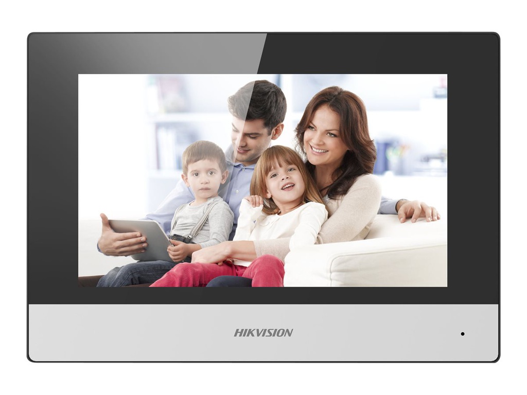 Sistema de intercomunicación de vídeo Hikvision DS-KH6320-WTE1  inalámbrico, cableado - LAN 10/100, 802.11b, 802.11g, 802.11n - 7" monitor LCD