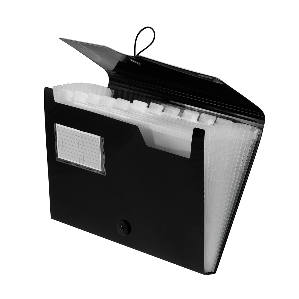 Archivador Negro CARTA CON 12 SEPARACIONES