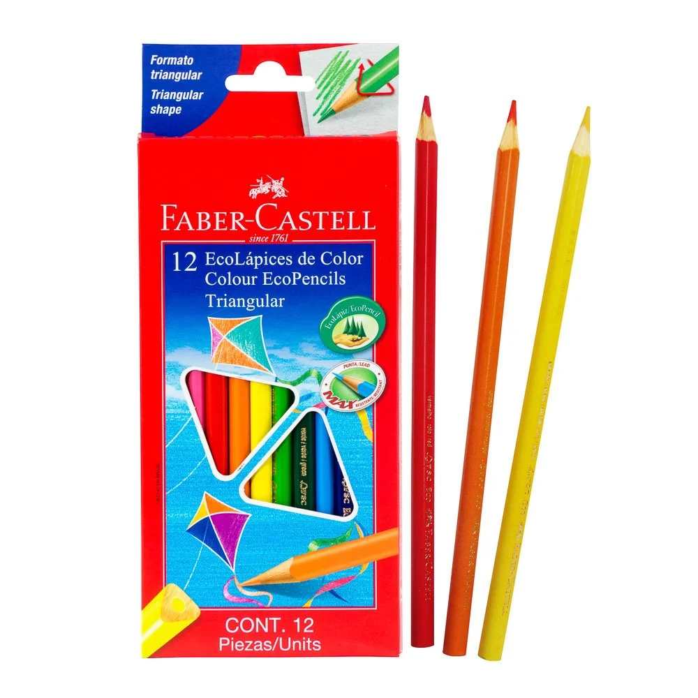 CRAYON DE MADERA FABER CASTELL 12 COLORES