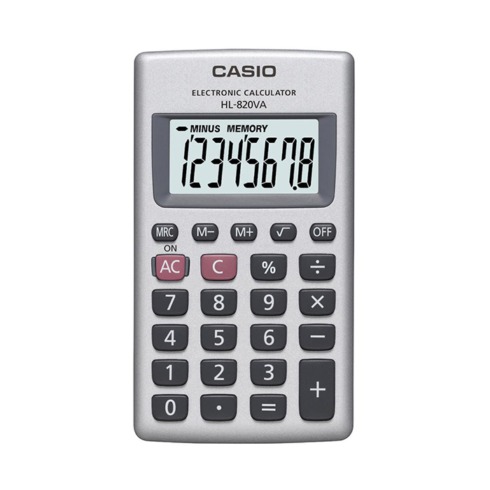 Calculadora de bolsillo casio HL-820VA-W 