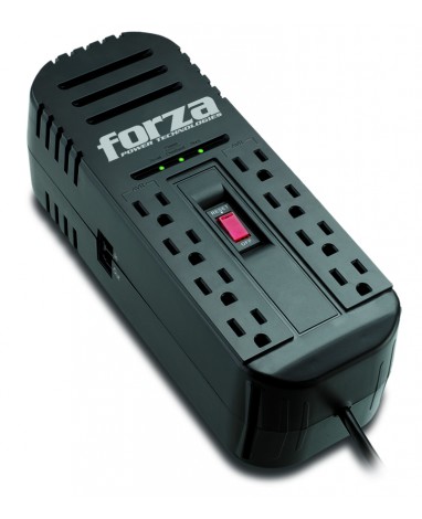 Regulador Forza Power 2200 VA Externa CA 115 V 8 Tomas de Corriente 2200 VA Color Negro