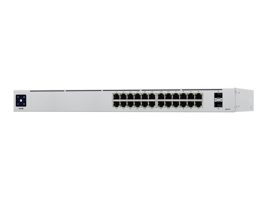 Switch Ubiquiti UniFi  USW-24-POE - Conmu tador - Gestionado - 24 x 10/100/1000 (16 PoE+) + 2 x Gigabit SFP - sobremesa, montaje en rack - PoE++ (95 W)