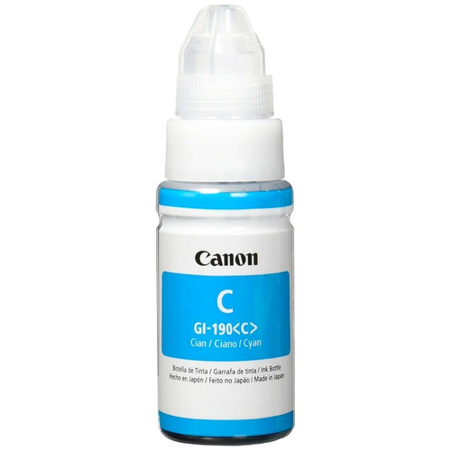Canon GI 190 C - 70 ml - cián - original - recarga de tinta - para Maxx Tinta G3102; PIXMA G1100, G-1110, G2100, G2110, G3100, G3110, G4100, G4110