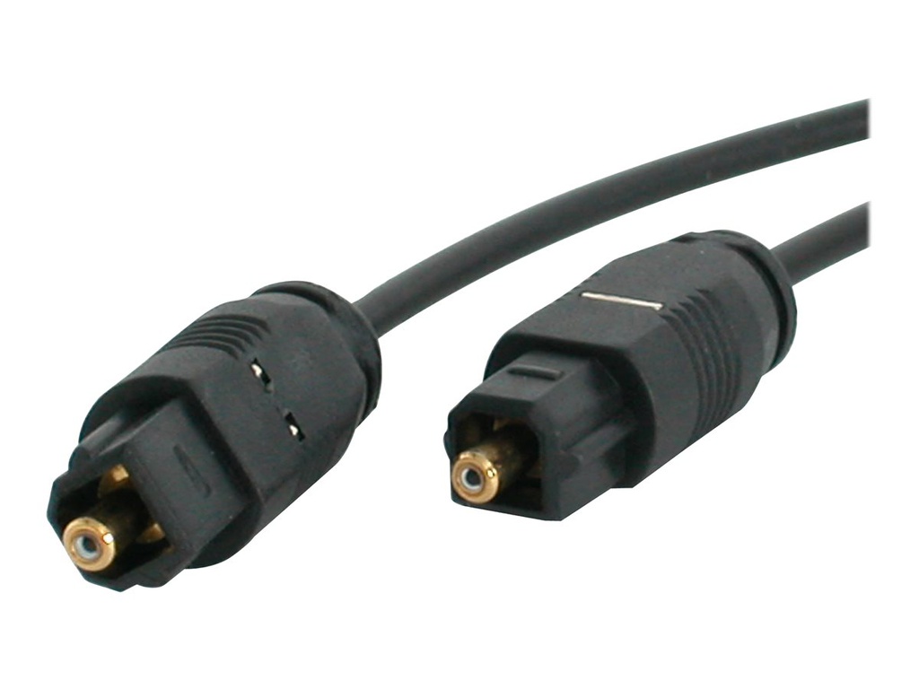 StarTech.com Cable 3m TosLink Audio Digital Óptico SPDIF Delgado - Negro - Cable para audio digital (fibra óptica) - SPDIF - TOSLINK (M) a TOSLINK (M) - 3 m - fibra óptica - negro - para P/N: BT2A, HD202A, SPDIF2AA, SPDIFCOAXTOS, VGA2HDPRO2, WIFI2HDVGA