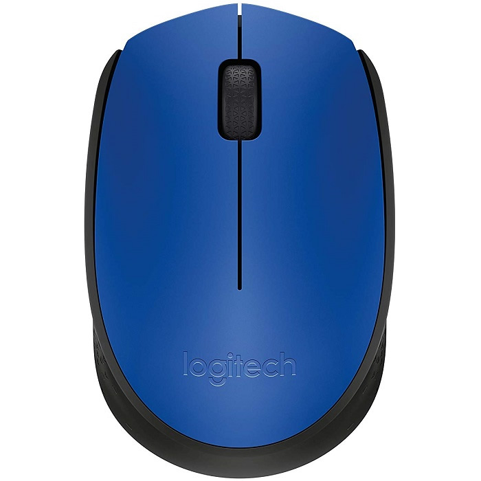 Mouse Inalámbrico para Computadora Logitech M170 color Azul/negro