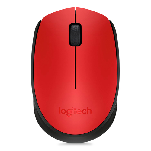 Logitech M170 - Ratón - diestro y zurdo - inalámbrico - 2.4 GHz - receptor inalámbrico USB - rojo
