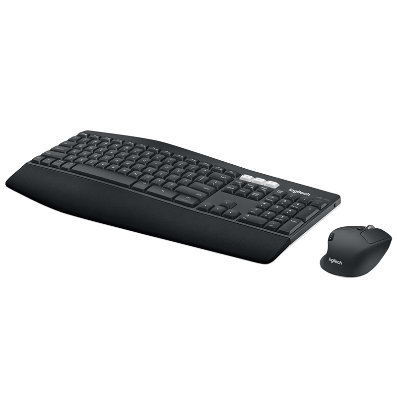 Logitech - Keyboard and mouse set - Spanish - Wireless - 2.4 GHz - Black
