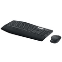 Logitech - Keyboard and mouse set - Spanish - Wireless - 2.4 GHz - Black