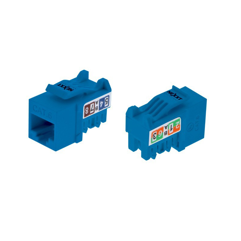 Nexxt Solutions Infrastructure - Keystone Jack - Category 6 - Cat6 Unshd KJ Blue