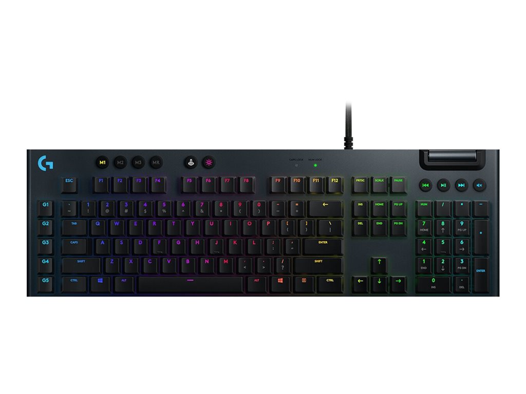 Teclado Logitech G815 LIGHTSYNC RGB Mechanical Gaming Keyboard, GL Tactile con retroiluminación, USB, interruptor: GL Tactile