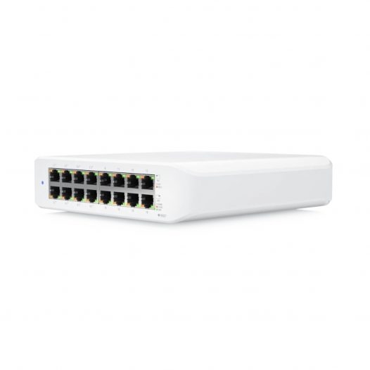 Ubiquiti UniFi Switch Lite USW-Lite-16-POE - Conmutador - Gestionado - 16 x 10/100/1000 (8 PoE+) - sobremesa, montaje en pared - PoE+ (45 W)