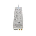 Surge protector - AC 110/220 V - 11 Tomas de Corriente - NEMA 3USB 5ft WH
