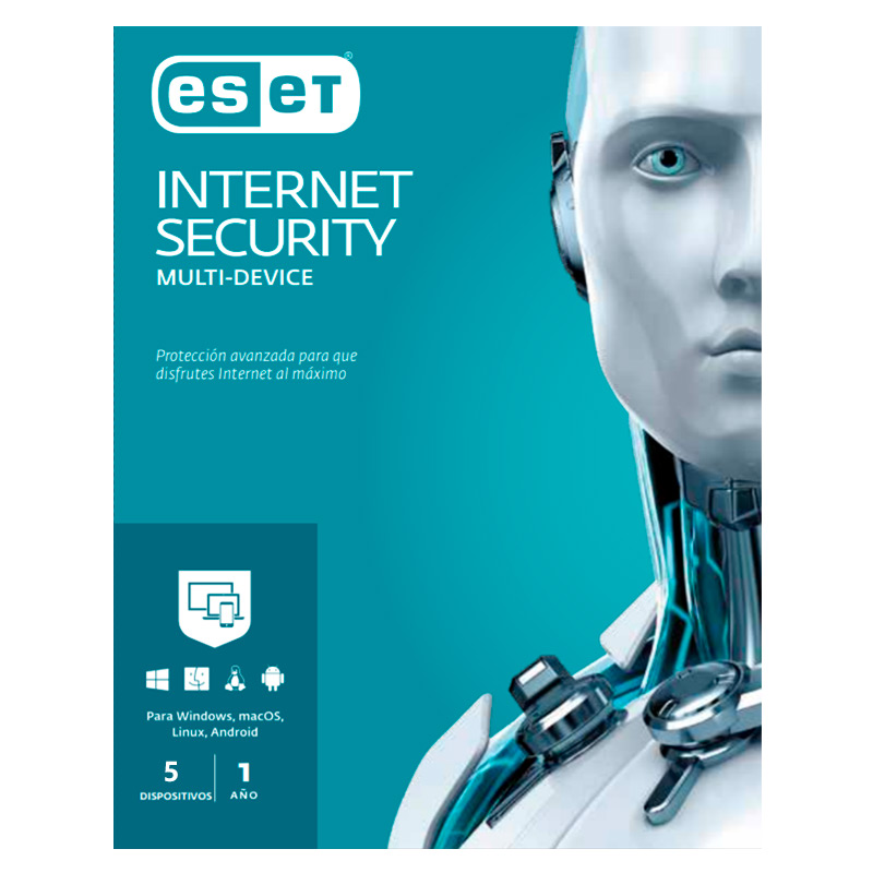 Antivirus ESET Internet Security para 5 Dispositivos 1 Año