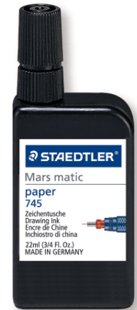 TINTA PARA RAPIDOGRAFO STAEDTLER 745 R-9 22 ML. NEGRO
