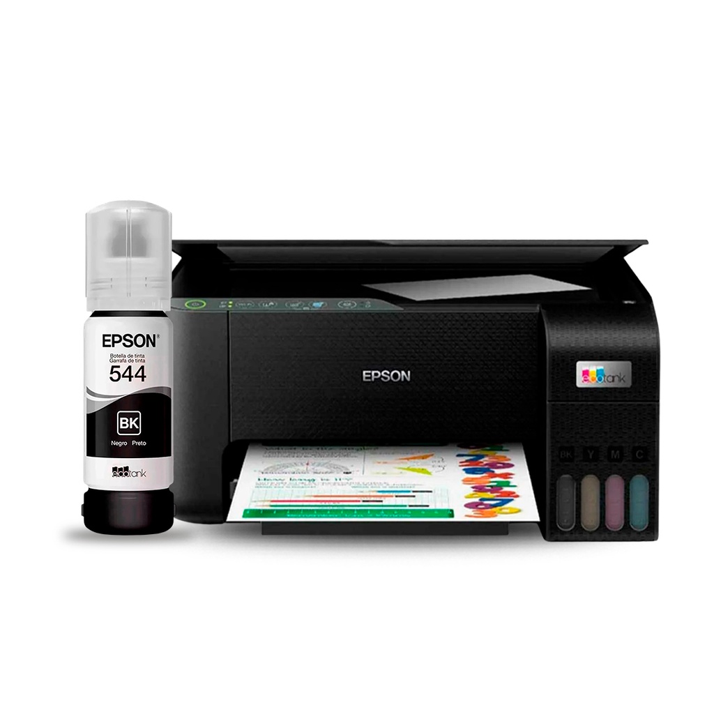 Impresora multifuncional Epson EcoTank L3250 a color conexión Wi-Fi - USB con copia y escaneo + tinta negra GRATIS