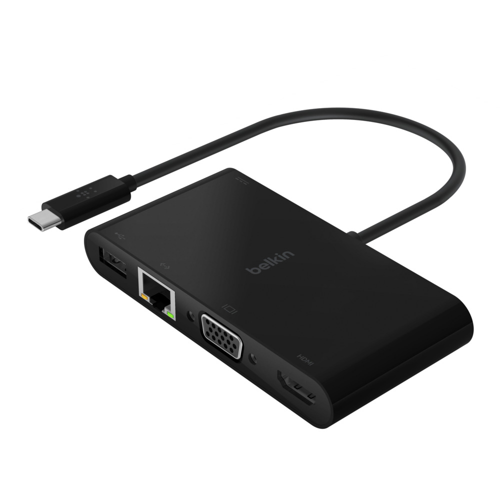 Belkin - Adaptador de carga y multimedia - USB-C - VGA, HDMI - GigE