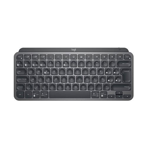 Teclado Inalámbrico Iluminado Mini Logitech Español, Bluetooth / USB Diseño Ergonómico Color Abismo negro