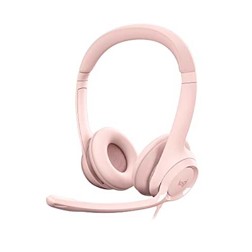 Audífonos Logitech H390 Alámbricos, Color Rosado