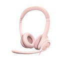 Audífonos Logitech H390 Alámbricos, Color Rosado