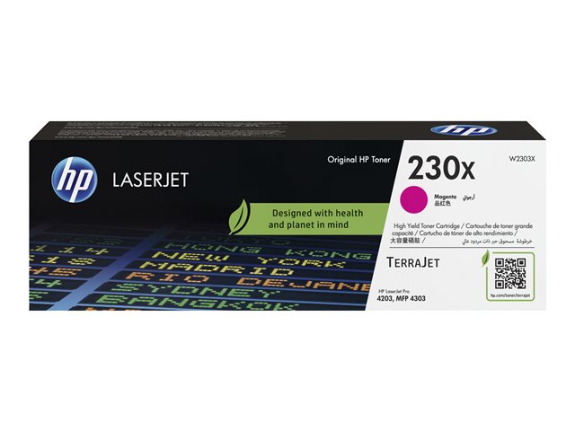 Tóner HP Magenta 230X (W2303X) Para LaserJet para Color LaserJet Pro 4201, 4202, 4203, MFP 4301, MFP 4302, MFP 4303