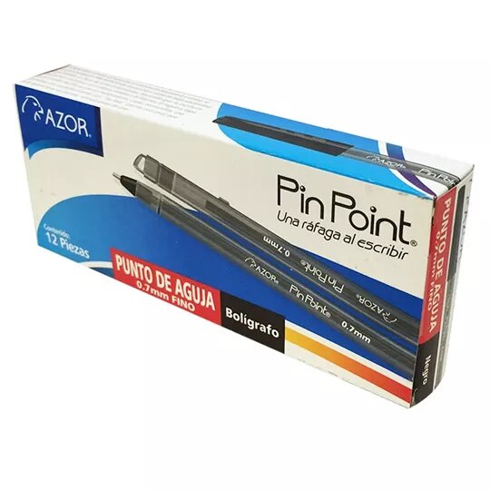 BOLIGRAFO AZOR 6810NE FINO 0.7MM NEGRO CAJA 12 UNIDADES
