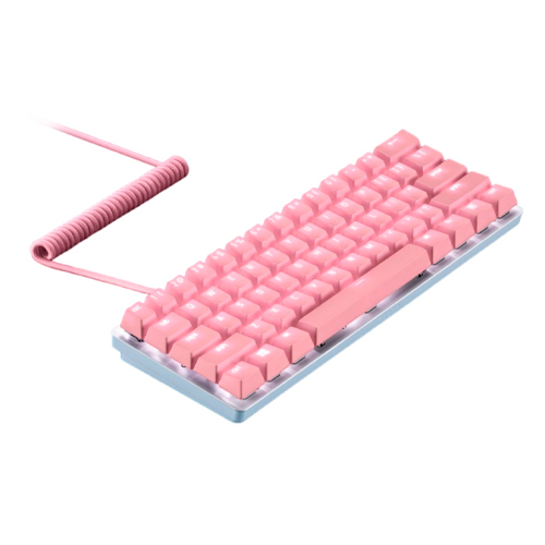 [RC21-01491000-R3M1] Set copertura teclado Razer rosa cuarzo - con cable trenzado