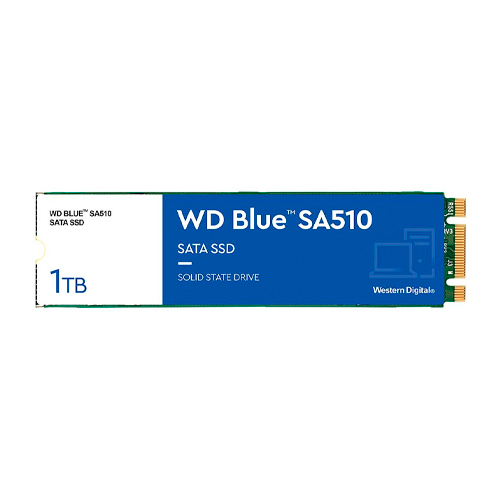 [WDS100T3B0B] Unidad de estado sólido interno 1TB WD Blue SA510 WDS100T3B0B - SSD - M.2 2280 - SATA 6Gb/s - azul