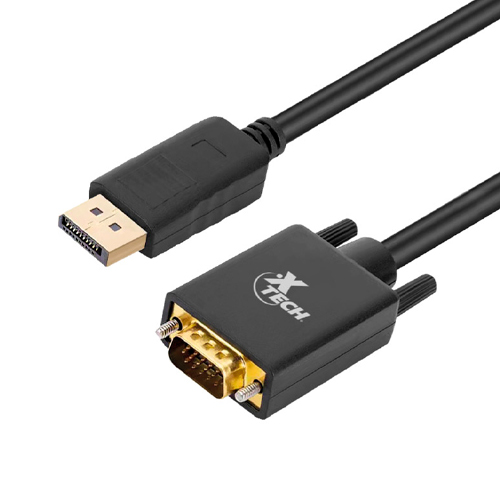 [XTC-377] Xtech - DisplayPort / VGA Cable - Black - XTC-377