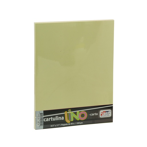 [13291-100] Cartulina Lino Fast 200 Grs. Tamaño Carta Ivory