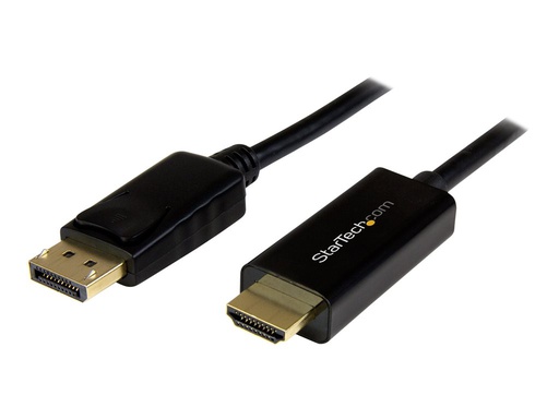 [DP2HDMM1MB] Cable Conversor DisplayPort a HDMI de 1m StarTech.com , Color Negro, Ultra HD 4K, Cable de vídeo, DisplayPort (M) a HDMI (M), 1 m